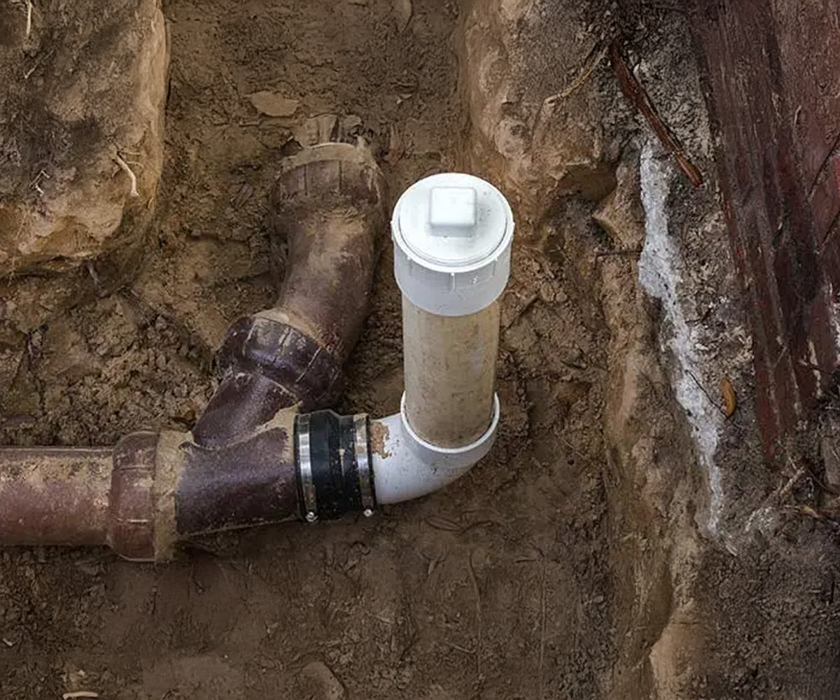 underground sewer pipe