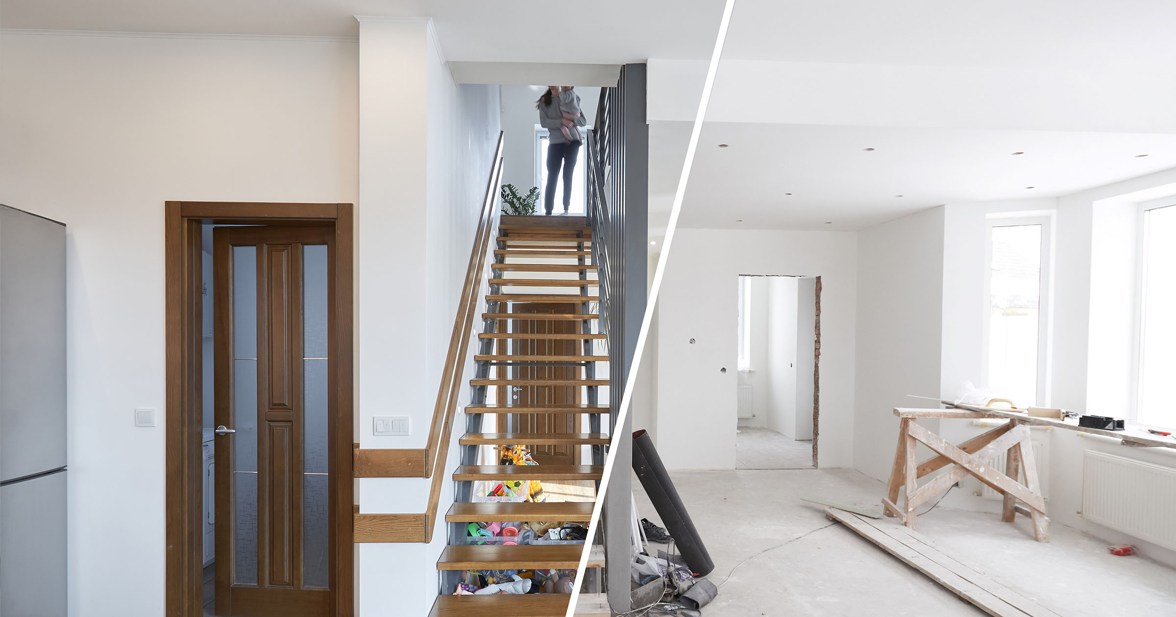 10 Tips to Improve Your Home in Rancho Cucamonga 1 Progress of a home renovation showcasing a staircase and a partially completed room.